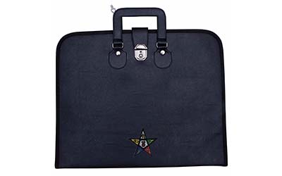 Masonic Regalia Order of Eastern Star OES Black File Cases with hard handle